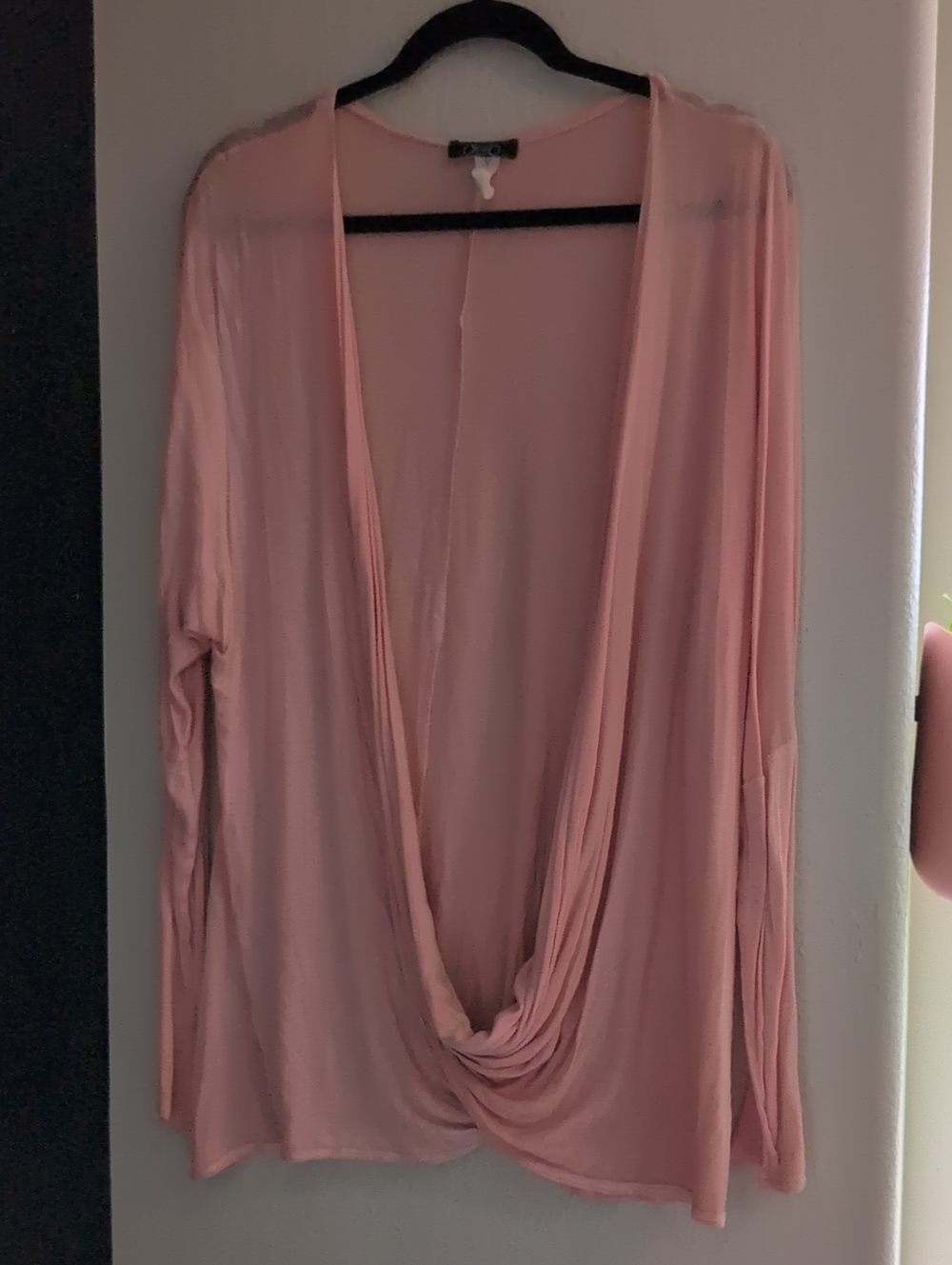 Deb Light Pink Draped Long Sleeve Top